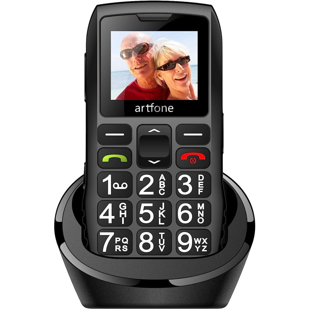 Artfone Big Button Mobile Phone For Elderly,Upgraded Gsm Mobile Phone With Sos Button | Talking Number | 1800Mah Battery | Nano Sim Unlocked | Torch 5005286232256