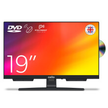 Cello C1924F 19" inch LED Frameless TV Built in DVD Freeview HD with Satellite Receiver Pitch Perfect Speakers Great to fit in small spaces Made In T