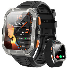Blackview Military Smart Watch for Men | GPS & Compass & Flashlight | 100-Day Battery | AI, ChatGPT, Translator | Bluetooth Calling | Health Monitor