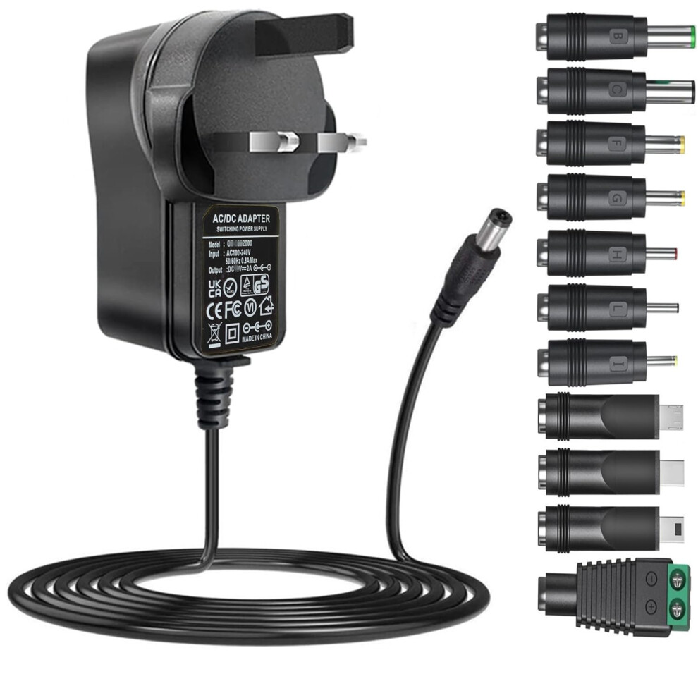 5V 2A Ac Adapter Power Supply Dc5v Wall Charger With 11 Interchangeable Dc Plug Tips Ac To Dc5volt 2A 1.5A 1A 800Ma 600Ma 500Ma 400Ma 200Ma 100Ma Pow 5001918818805