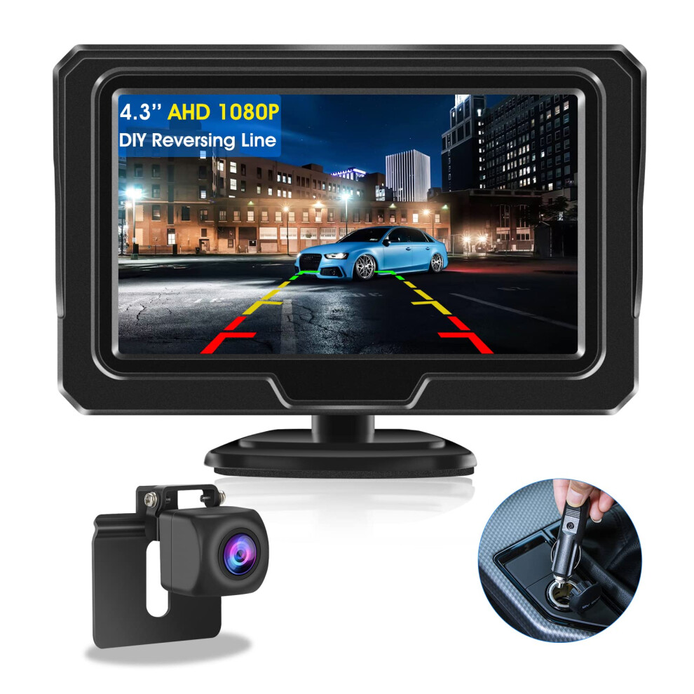 Ã2026 UpgradeãReversing Camera Kit Ahd 1080P Reverse Camera Kit Rear View Camera With 4.3'' Lcd Monitor Reverse Camera For Van,Car,Truck,Pickup,Su 5006649871372