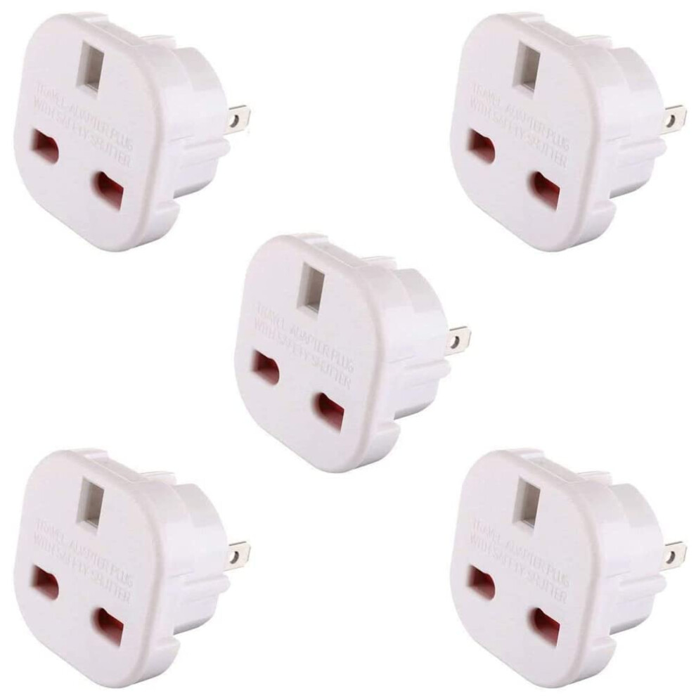 Gadgets Hut Uk - 5 X Uk To Us Travel Adaptor Suitable For Usa, Canada, Mexico, Thailand - Refer To Product Description For Country List 5007189014946