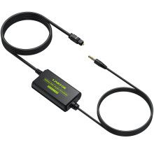 LiNKFOR Optical to 3.5mm DAC Converter, SPDIF Toslink to AUX Digital to Analogue Audio Adapter with Built-in Amplifier, 192kHz/24bit PCM Audio Conver