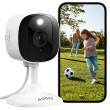 AOQEE Outdoor Security Camera - 2K CCTV Camera Systems IP65 Waterproof, Home/House WiFi Indoor for Pet Dog Baby, Human Detection, 24/7 Storage Colour