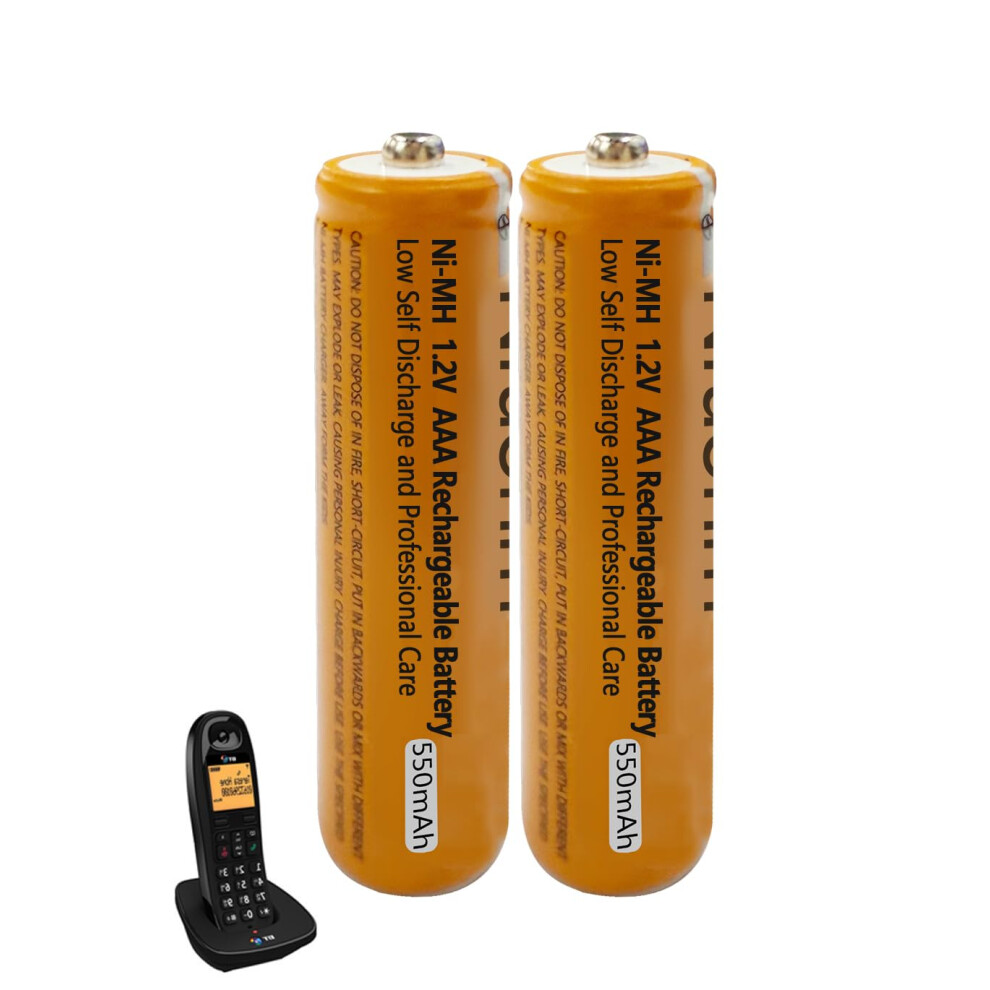 Ni-Mh Aaa Rechargeable Battery 1.2V 550Mah 2-Pack Aaa Rechargeable Batteries For Panasonic Bt Gigaset Cordless Phones 5007927897893