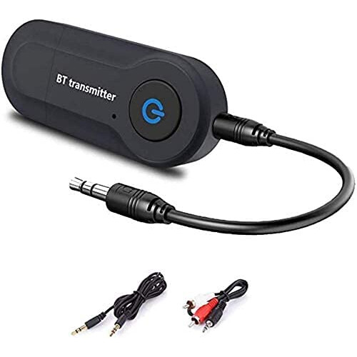 Bluetooth Transmitter, Wireless Portable Stereo USB Transmitter, Bluetooth 5.0 Transmitter for 3.5mm Audio Devices & RCA Connections, Paired with Blu