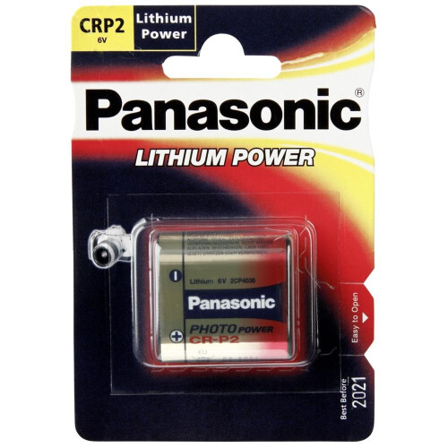 Panasonic Panasonic CR-P2 6 V Lithium Battery - Silver