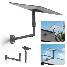 WXPSKY Starlink Mount, 360 Adjustable Starlink Wall Mount Aluminum Alloy Starlink Gen 3 Wall Mount with Starlinks Gen 3 Pipe Adapter for Starlink St