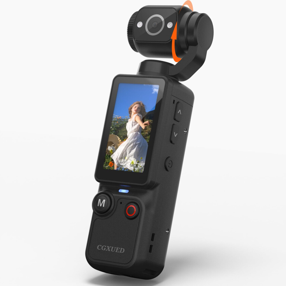 Cgxued Portable 2.5K Vlogging Camera With 180 Rotating Lens, Pocket Body Camera With Audio & Video Recording, 7Hour Power, Handheld Pov Cameras With 5006171137809