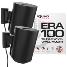 Sound bass ERA 100 Wall Mount Bracket, Tilt and Swivel, Black, Twin (2pcs), Compatible with Sonos ERA100 & ERA 100 SL, Effortless Installation, Inclu