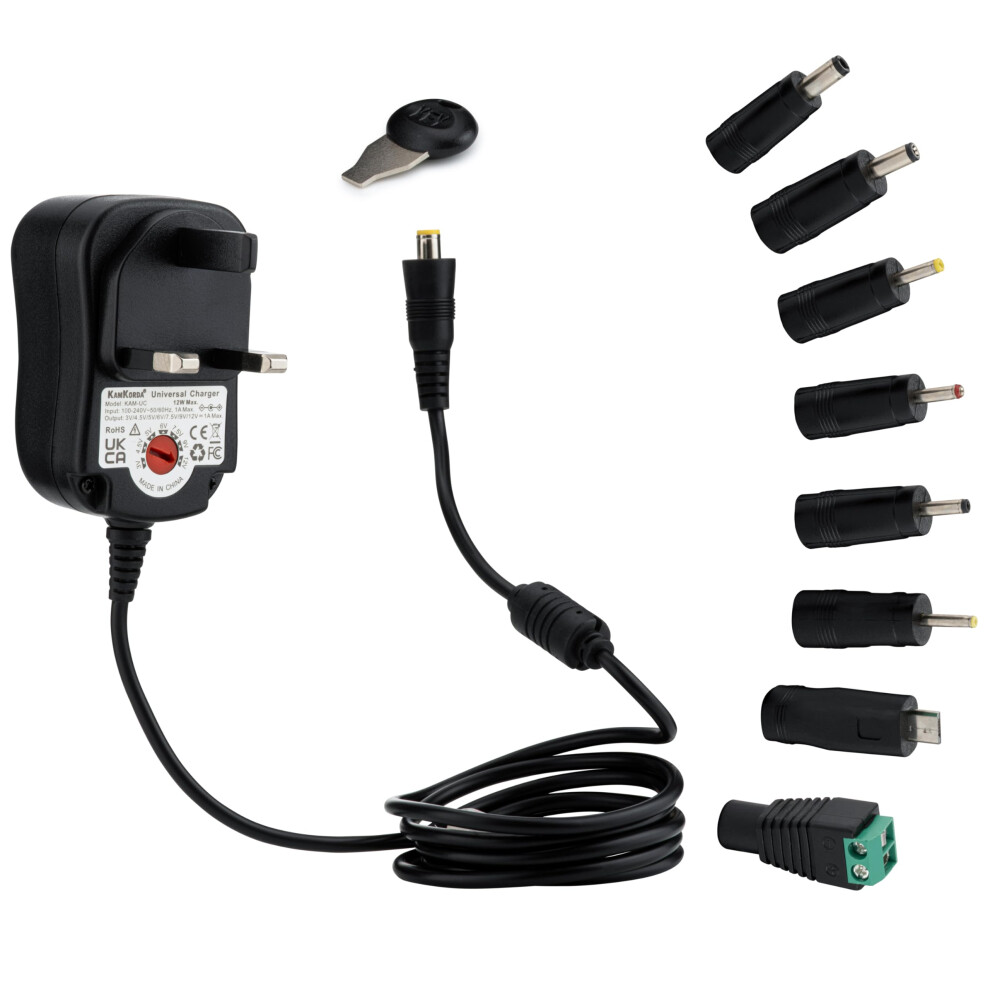 Universal Power Adapter, Ac To Dc Converter With 8 Tips, Multi Voltage Power Supply 3Vâ12V, 240V To 12V Adapter, Mains To Plug, Universal Charger Fo 5009096935147