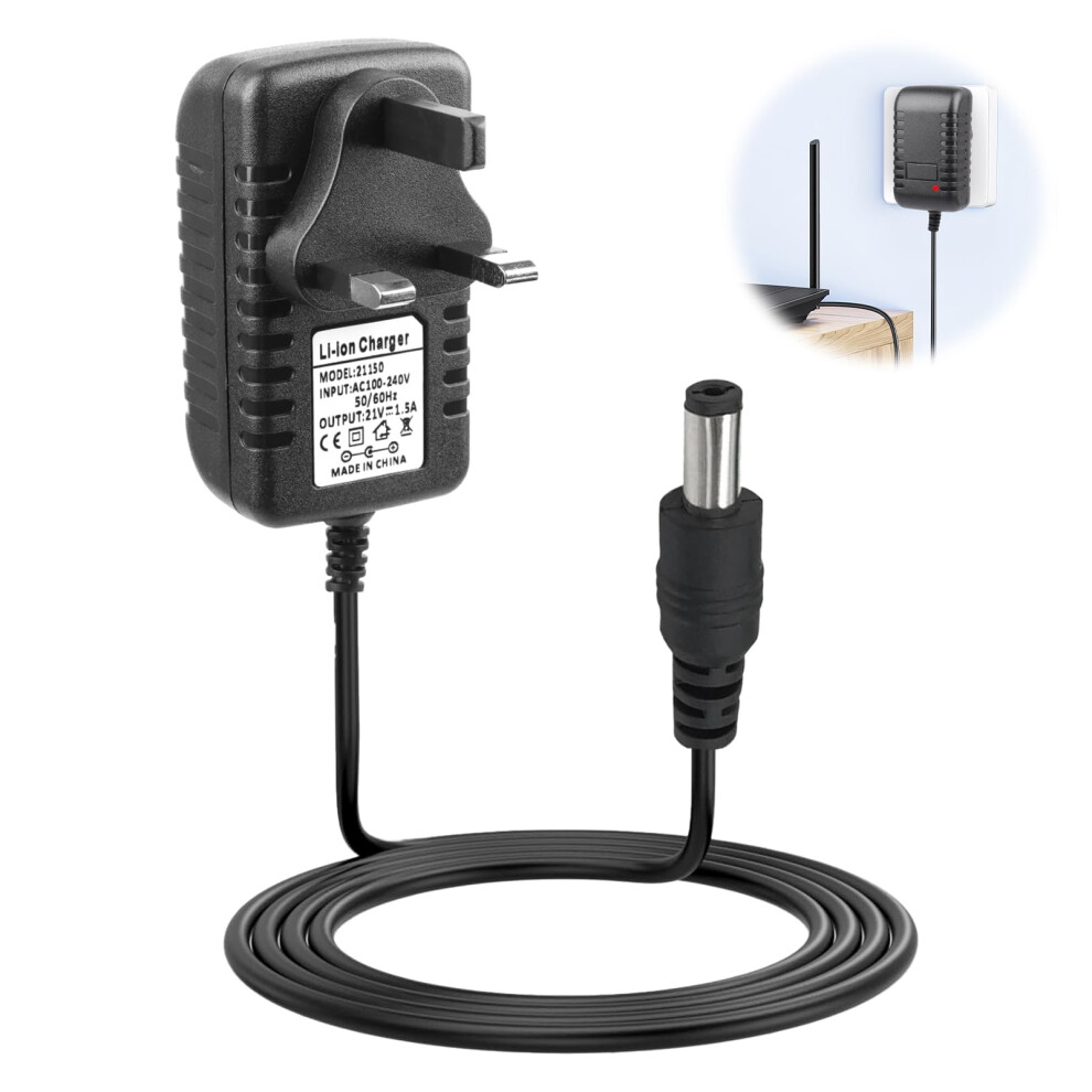 Photos - Cable (video, audio, USB) 21V Lithium Battery Charger, 100-240V 50-60Hz AC to DC Power Supply Adapter with 5.5x2.5mm Plug for LED Strip Lights Label M
