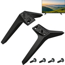 TV Stand Replacement for LG 49 50 55 Inch TV, Non-Slip Desk Pedestal Base Feet TV Stands with Mounting Screws, Television Stand Legs for Table (Black
