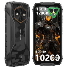 Ulefone RugKing 4 Pro Rugged Smartphone, 128GB 2TB Expand, 10200mAh Dock Charging Android 15 48MP Waterproof Camera, 120Hz 6.56" Tough Screen, 4G SIM