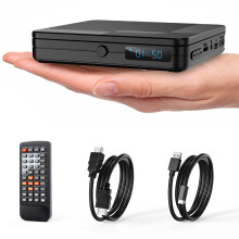 Homlab Mini DVD Player for TV - Multi Region Free 1080P HD Small Compact CD DVD Player with HDMI Output, Headphone Jack, USB 2.0, PAL/NTSC Support fo