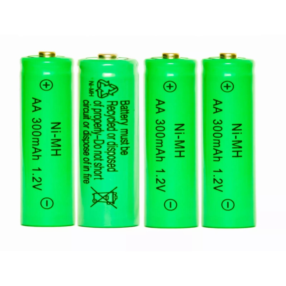 Aa 300Mah Nimh 1.2V Rechargeable Batteries For Solar Lights 4 Pack 5002323482780