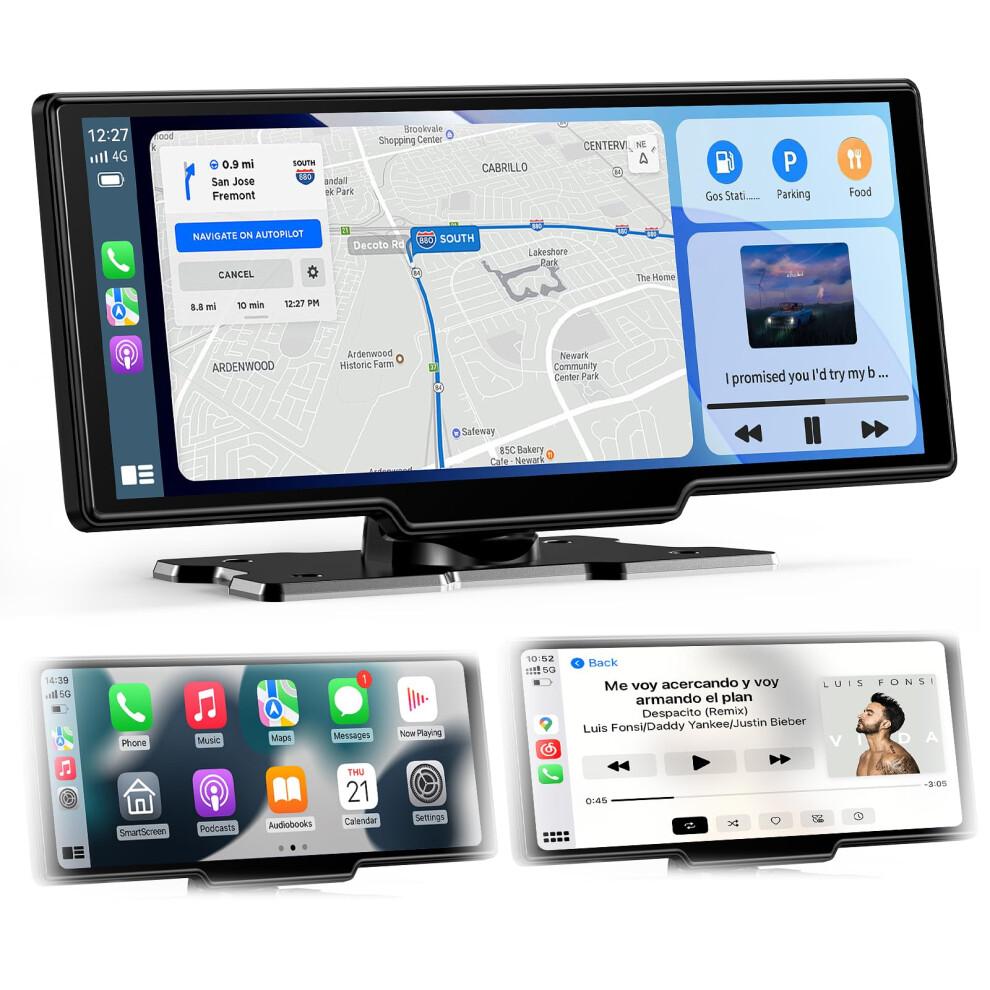 10.26" Car Tablet Pro Max 2026: Wireless Carplay Screen For Car With 4K Front And 1080P Rear Camera, Android Auto Screen Ips Touchscreen/Mirror Link/ 5007623319156