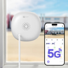 FAMVIVA 2K Indoor Window Camera, Dual-Band 2.4/5GHz WiFi Window Security Cameras for Looking Outside, AI Human Detection, Colour Night Vision, Anti-G