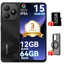 Blackview WAVE 9C Smart Android Phone,4G Sim-Free & Unlocked Mobile Phones, 12GB+64GB/2TB, Android 15 Phone 13MP+8MP AI Camera, 5000mAh/10W, Fingerpr