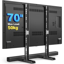 RFIVER Universal TV Stand Base TV Legs fit Most 20-70 LCD LED Flat Screen Inch TVs, Table Top Pedestal TV Legs with Height Adjustment Holds 50KG Max