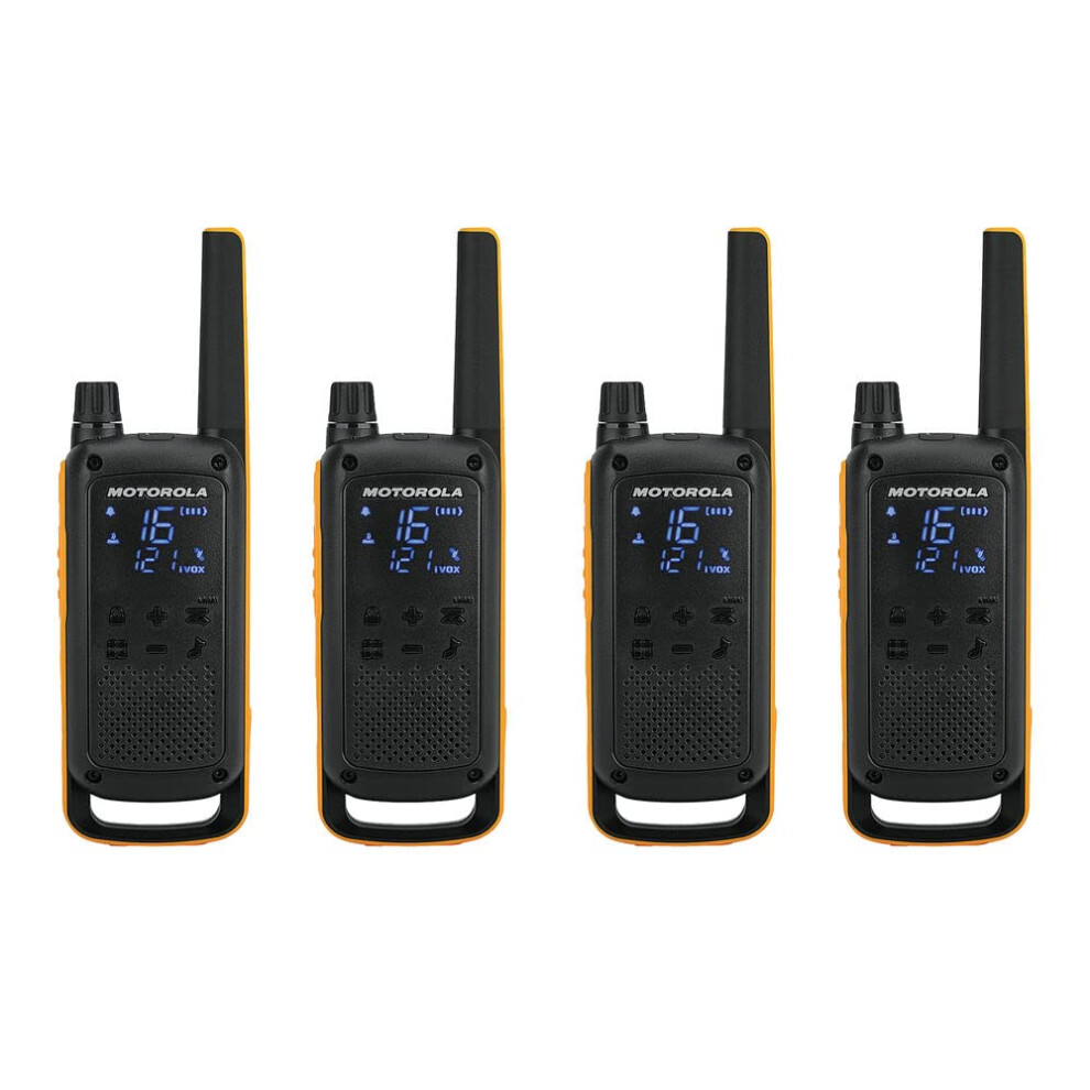 Motorola Talkabout T82 Extreme Pmr446 2-Way Walkie Talkie Radio Quad Pack - Yellow / Black