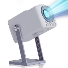LaylaTang K300 Smart Projector, WiFi 6 & BT 5.4 for Outdoor Movie Night, 360 Stand with Auto Keystone, Native 1080P (4K Support) Portable Cinema for