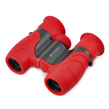 KODAK BCS100 Kids Binoculars 8x, Compact and Ergonomic Binoculars, Soft Rubber, Strap and Carrying Case Included - Red, Ideal for Boys and Girls 3 to