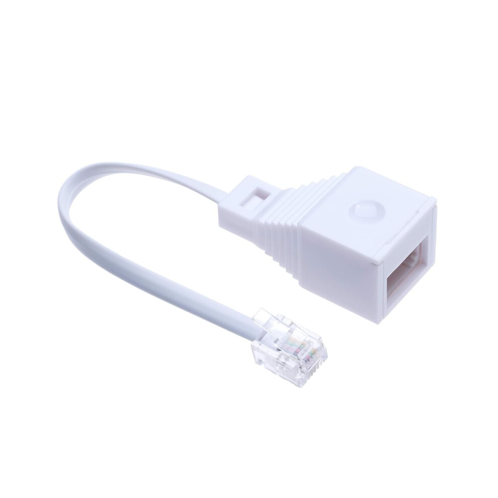 Wemoralix Rj11 To Bt Socket Adapter - 4-Wire Female Converter For Phones, Modems & Routers, 10Cm 5006004788956