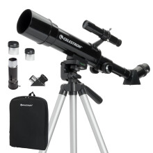 Celestron 21038 Travel Scope 50 Portable Refractor Telescope Kit with Backpack - includes Two Eyepieces, 3x Barlow Lens, 45 Erect Image Diagonal, He