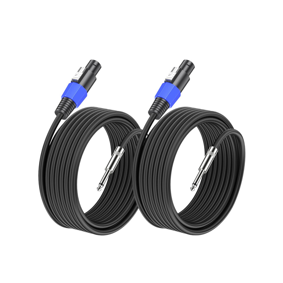 Gctbl 15M 2Pack Speakon To 1/4" Speaker Cables Audio Amplifier Cord Wire Dj/Pa Speakon Cable 5008934712285