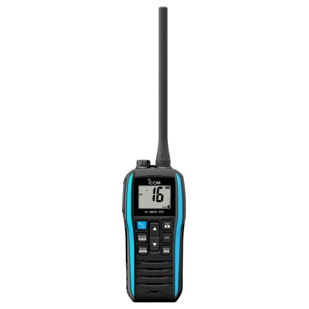 Icom Ic-M25 Euro Evo Marine Vhf Radio Â Slim, Floating & Waterproof With Usb-C Charging | Handheld Marine Two-Way Radio, Long Battery Life Â For S 5004485459648