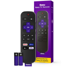 Roku TV Remote Control (Official Manufacturer Product) - Simple Setup, & Pre-Set App Shortcuts - Replacement Remote Compatible with RokuTV Models ONL