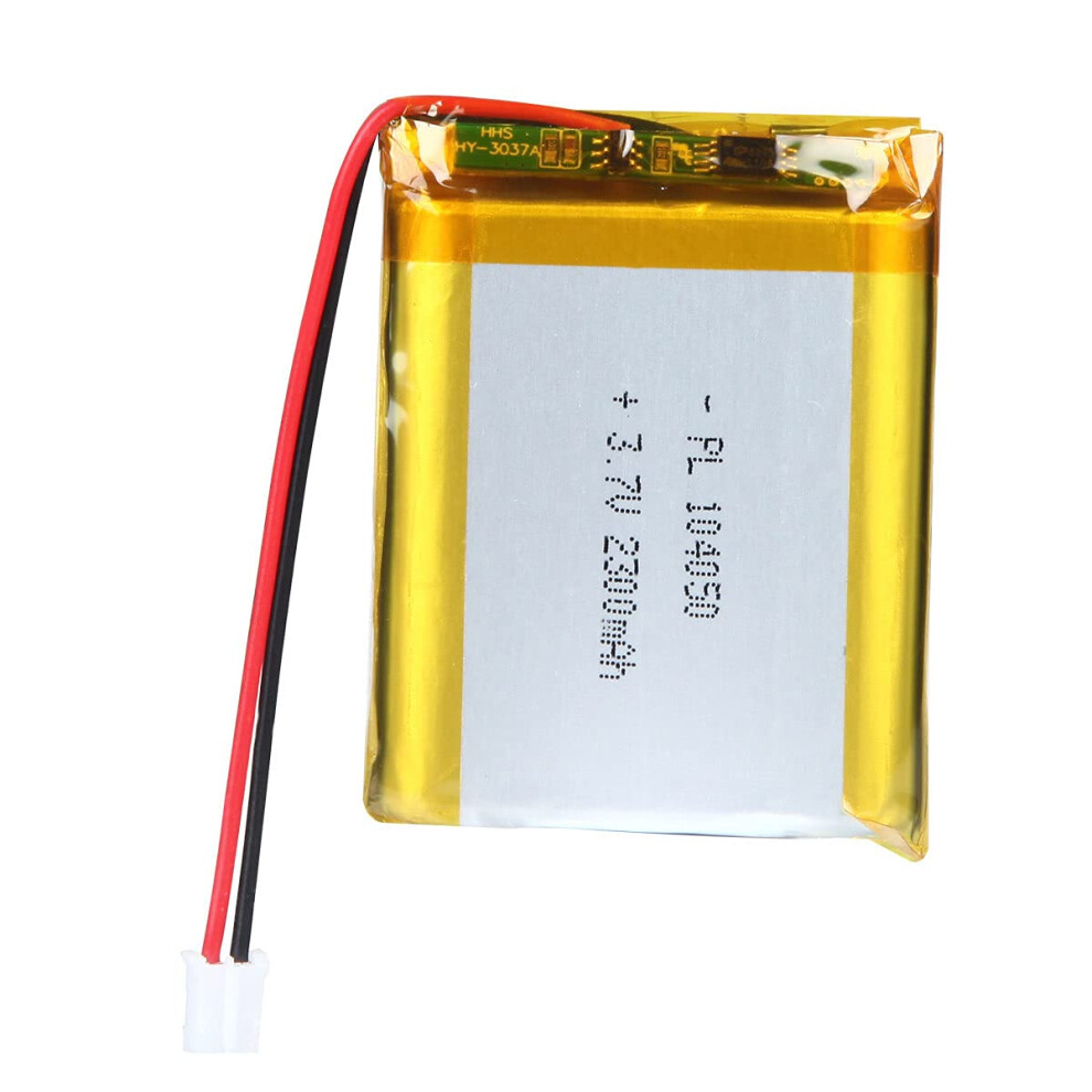 Lithium Polymer Battery 3.7V 2300Mah 104050 Lipo Rechargeable Battery Pack With Jst Connector For Bluetooth Speakers, Wireless Earbuds, Portable Elec 5000716622706