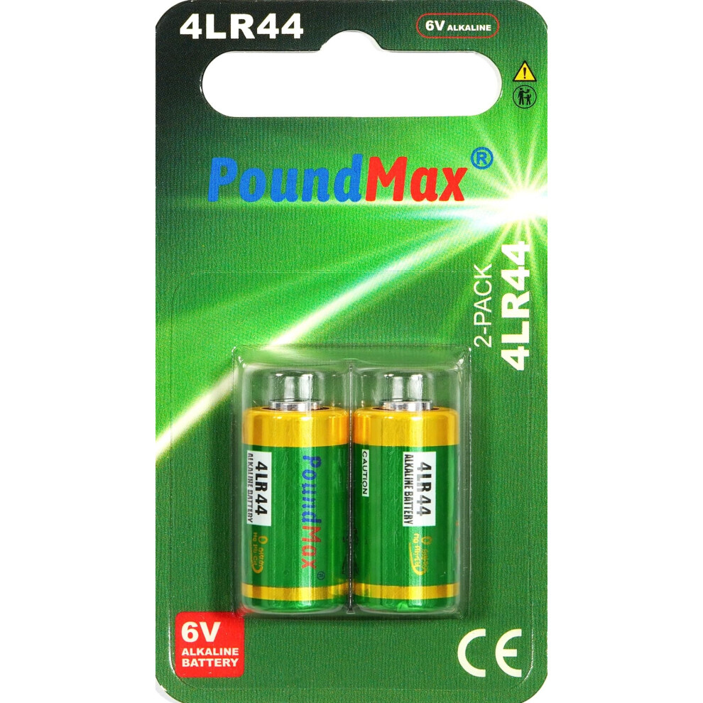 2 X 4Lr44 4G13 L1325 A544 476A 6V Alkaline Batteries By Poundmax 5003971185221