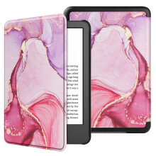 VOVIPO Slimshell Protective Case for All-new Kindle 6 Inch(Fits 2024 and 2022 Releases only,Thin and Lightweight, Foldable Protective Cover-Marble Pi