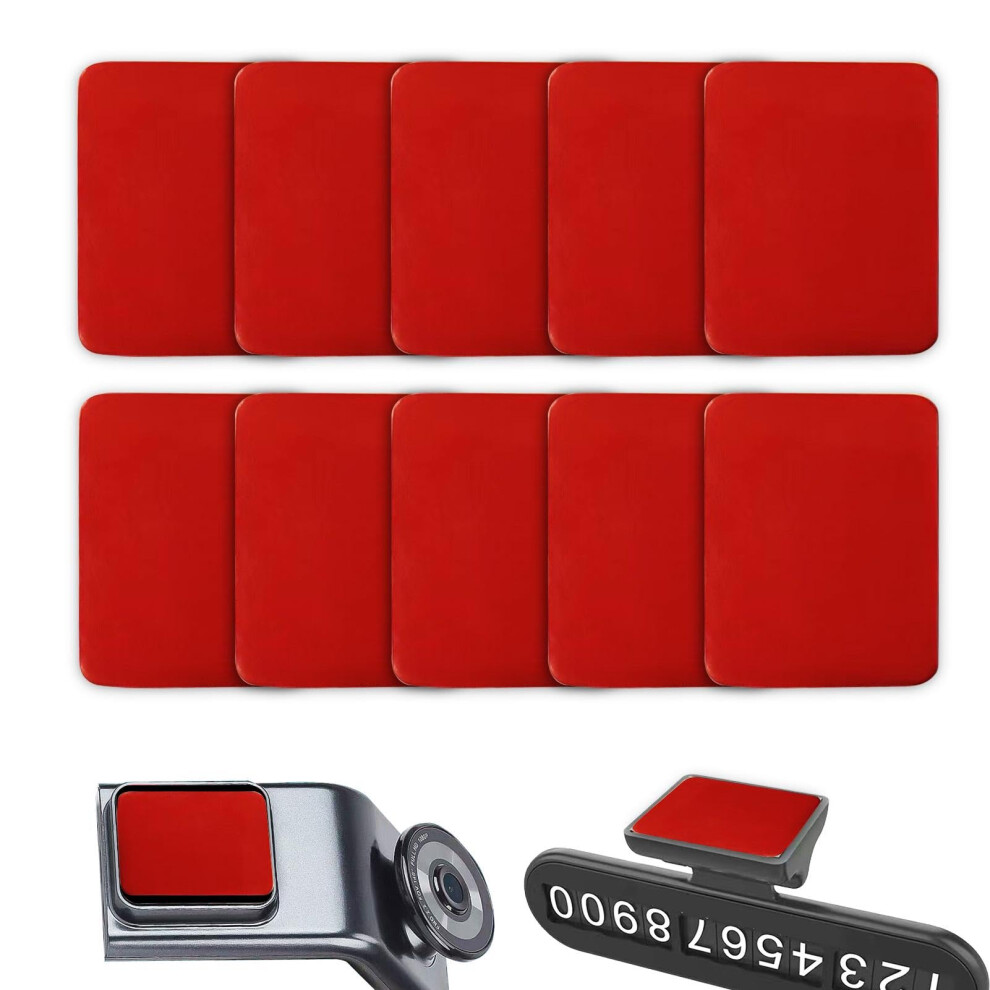10Pcs Dash Cam Adhesive Pad, Heat-Resistant Double-Sided Sticky Pads For Car Dashboard & Windshield, Square Mounting Tape Mirror Sticker For Car Dash 5009479528171