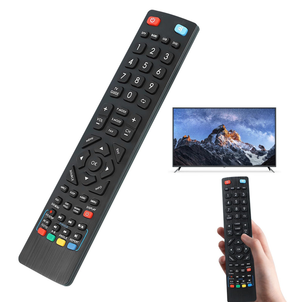 For Technika Tv Remote Control, 1 Pcs Universal For Blaupunkt Tv Remote,With Technika Tvs Remote Suitable With Technikas Blaupunkt Lcd Led 3D Black 5004945365397