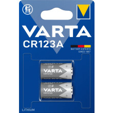 VARTA Batteries Electronics CR123A Lithium button cell 3V battery 2-pack, Button cells in original blister pack of 2