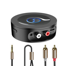 Bluetooth 5.2 Receiver for Home Stereo, RCA & 3.5mm AUX Out put, Wireless Audio Adapter for Stereo Receiver&Amplifier, Low Latency HiFi Music Streami