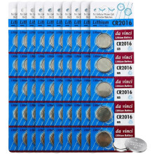 OBD CR2016 Lithium Coin Cell Battery 3V Long Lasting Power Button Batteries for Watches Key Fobs Remotes Calculators Electronics (50)