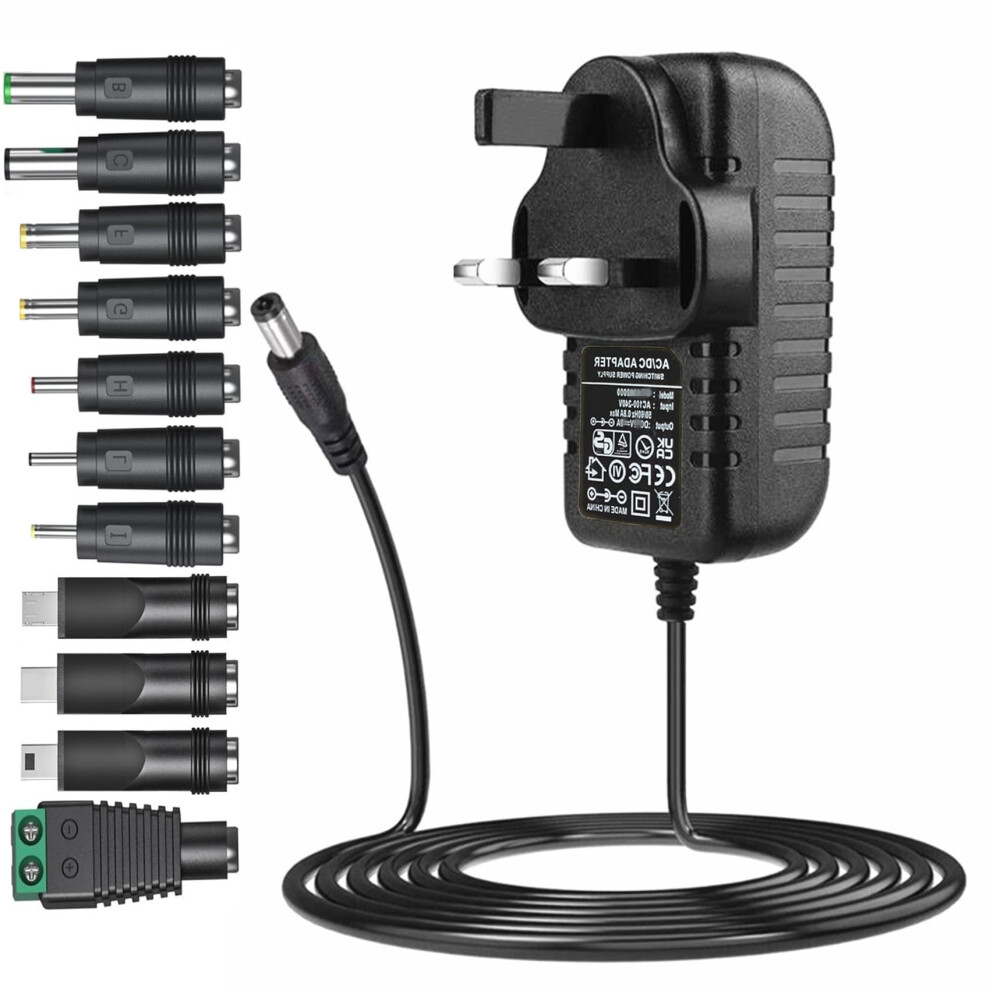 5V 3A Power Supply Ac Adapter With 11 Interchangeable Dc Plugs Ac230v To Dc5v 3Amps 2.5A 2A 1.5A 1A Power Adapter 5 Volt Ac Dc Adapter Charger For Ca 5005662163709