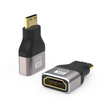 VMOJO 8K Mini HDMI to HDMI Adapter, Mini HDMI Male to HDMI Female Converter, HDMI Type C to Type A Adapter for Camera, DSLR, Camcorder, Tablet, Raspb
