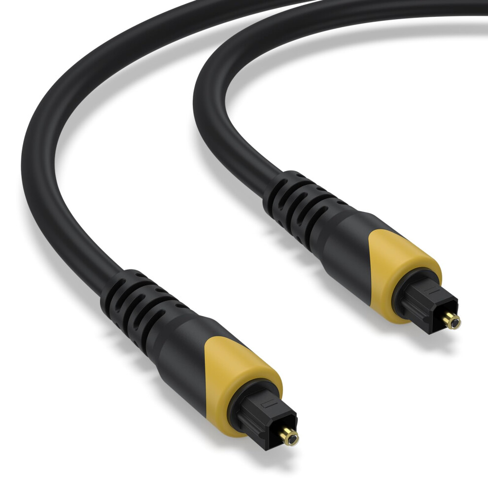 Optical Cable For Soundbar To Tv, Optical Cable, 1.8M / 6Ft [Alloy Case, 24K -Plated] Digital Optical Audio Cable Toslink, Compatible With Samsun Gold 5009359325180