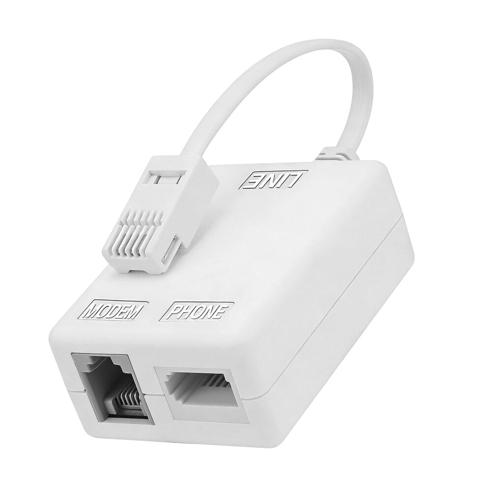Adsl Filter Bt Telephone Splitters With Cable And Rj11 Connection Adapter, Adsl Microfilter Bt Plug/Socket Internet And Telephone Socket Splitter Cab 5004607447027
