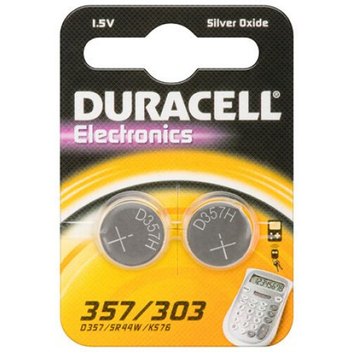 Duracell SR44 (357/303), Electronics SR44 (357/303) – Silver Oxide Zinc Button Cell Battery 1.55 V