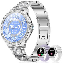 fitonyo Smart Watches for Women Diamonds (Answer/Make Call),1.32''Touchscreen Smart Watch for Android iOS with Heart Rate/Sleep/BP,Smart Watch for An