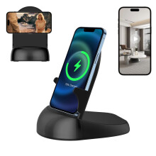 Hidden camera Spy camera WiFi Wireless Charger, Nanny Spy Cam Motion Activated,HD1080P (Rotate Lens) with 250Viewing Angle, camaras espias ocultas f