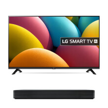 LG 43LR60006LA (2024) 43-Inch Full HD HDR Smart TV bundle with SQM1 Bluetooth All-In-One Soundbar 2.0 Channel