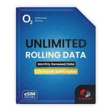O2 Unlimited 5G Data SIM - Perfect for Unlocked Phones, Routers & Wi-Fi Dongles - Activate via QR Code - No Contract or Credit Check - 25/Month Roll