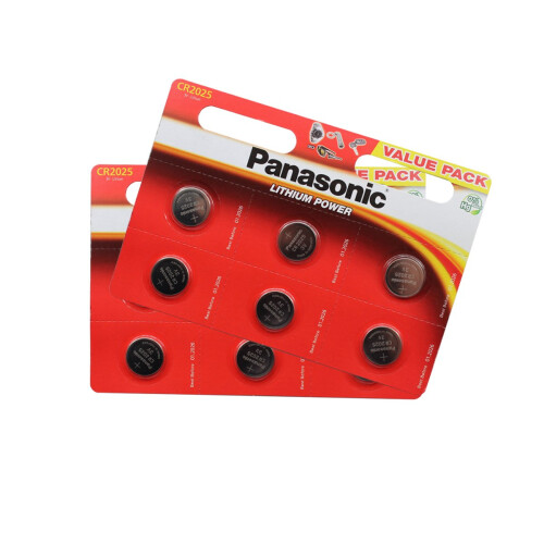 Panasonic Panasonic CR2025 Lithium Button Cell Battery Blister Pack, 12